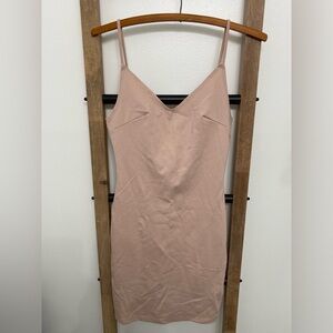 IRIS Nude Tank Dress|Edgy Snug Body Dress|Mini Tank Club Party Dress Size Small